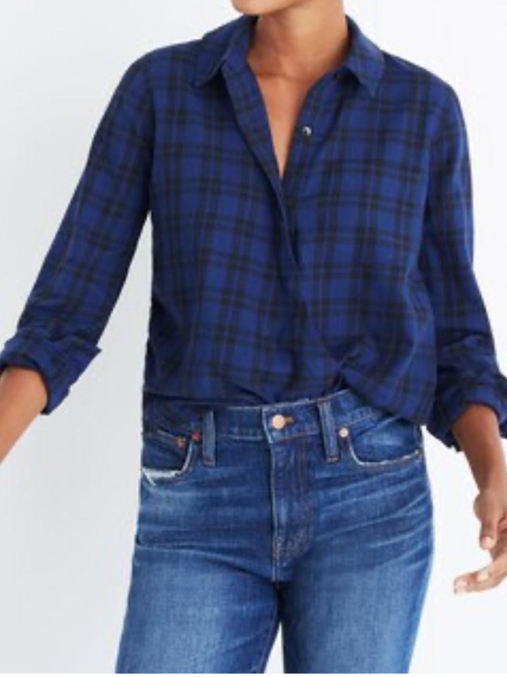 Madewell 100% Cotton Wrap Front Top - Picture 1 of 7